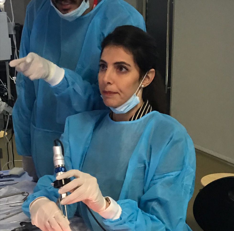 Dr Hiba performing a surgical procedure